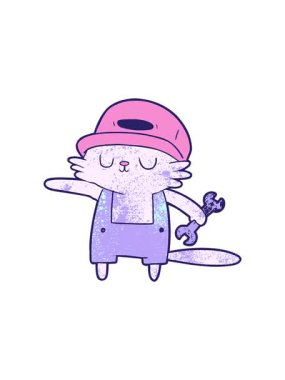 Kedi üreticisinin hareketli animasyonu