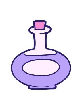 Çizgi film parfüm şişesinin canlandırma efektini göster