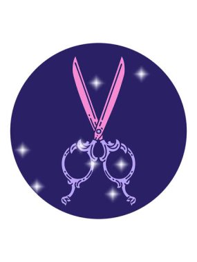 berber makasının dövme stili görüntüsünün simli etkisi