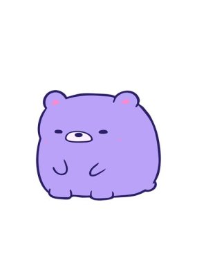 tatlı karikatür üzgün ayının hareketli animasyonu