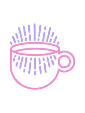 Dövmenin siyah çizgi şeklindeki parlak ışık efekti kahve ikonu.