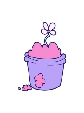 jiggle and pause animation of simple flower pot