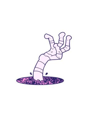 starburst effect animation of cartoon spooky monster hand