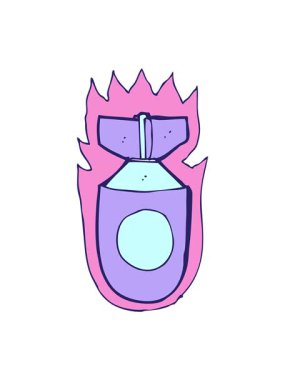 bobbing motion animation of bomb illustration