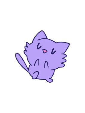 starburst effect animation of cute little pet cat