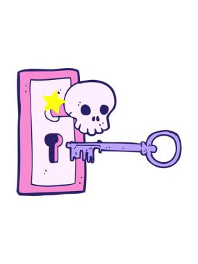 Parıldayan yıldızlar çizgi filmlerdeki gibi ürkütücü kapı tokmağı etkisi yaratıyor.