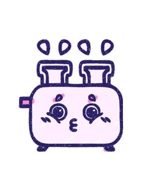 Toaster Tebeşir Çizimi Çiziminin dikkat çekici animasyonu