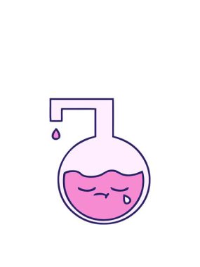 rise and float animation of cartoon design of a science experiment