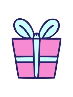 bob and pause animation of a hand drawn quirky cartoon present