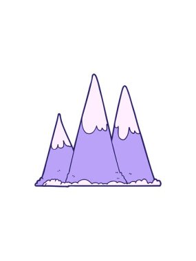 Dağların dizaynının yıldız patlaması etkisi animasyonu