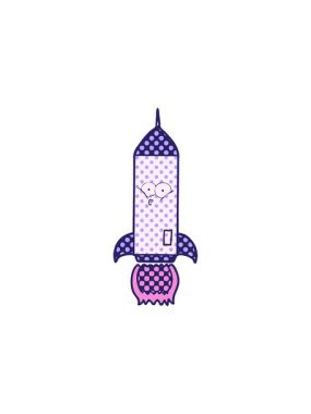 starburst effect animation of rocket drawing