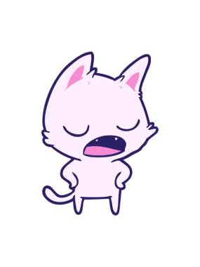 shivering motion animation of talking cartoon cat