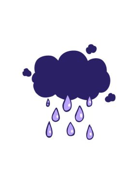 Çizgi film bulutu yağmurunun canlandırma etkisi