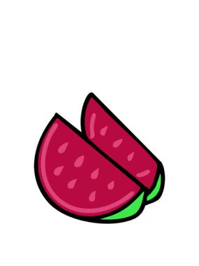 Brezilya karpuz dilimlerinin hareketli animasyonu