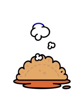 Buharda pişen sıcak Japon hamur işi atıştırmalıklarının animasyonunu canlandırın.