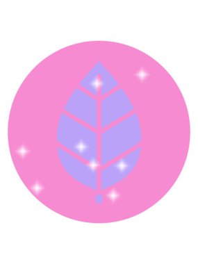 Dövme stili yaprak çiziminin simli etkisi