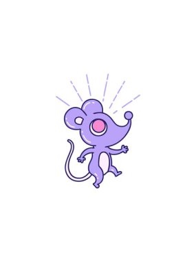 sales flash animation of illustration of a traditional tattoo style mouse character