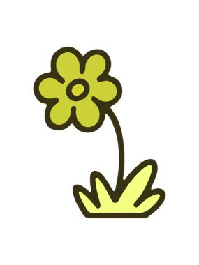 Basit çiçeğin renk canlandırması