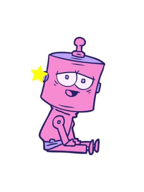 Parıldayan yıldızlar çizgi film karakteri animasyonunu etkiler.