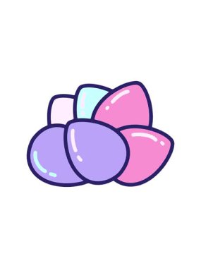 attention grabbing animation of cute easter eggs design