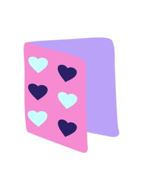 Sevgililer günü kartı tasarımının hareketli animasyonunu oynat