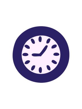 Bir duvar saatinin sevimli çizgi filminin yıldız patlaması etkisi animasyonu