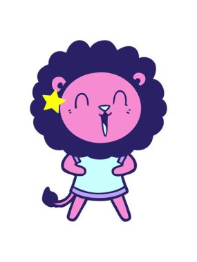 Parlayan yıldızlar, gülen aslan çizgi filminin animasyonunu etkiler.