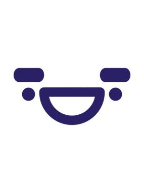 Mutlu büyük kaş yüz simgesinin canlandırma efektini göster