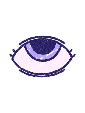 Okült Göz Tebeşiri illüstrasyonunun efekt canlandırmasını renklendir