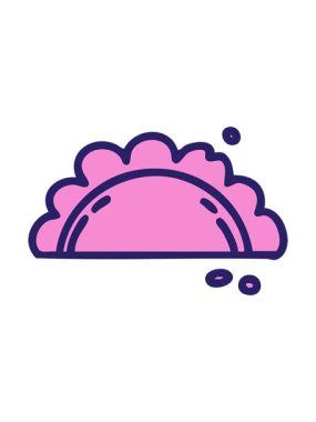 Geleneksel kızarmış Brezilya Fogazza hamur işi çiziminin basınçlı animasyonu