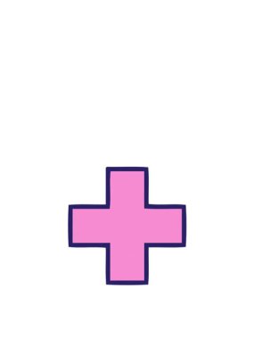 Bir ek sembolün eski grunge desen çizgi filminin yükselişi ve yüzüşü