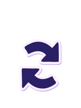 sevimli bir çizgi film yön okunun çıkartmasını genişletiyorum.