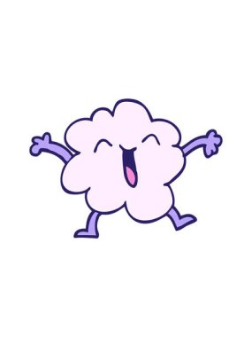 karikatür karalamalarının hareketli animasyonu etkileyici hava bulutu