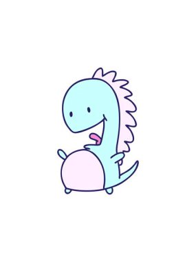 sales flash animation of cartoon of a happy dinosaur