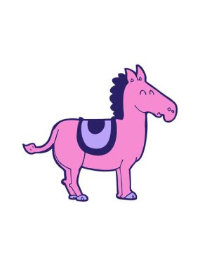 Çizgi film eşeğinin hareketli animasyonu