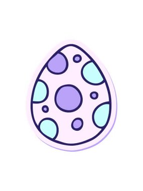 Paskalya yumurtası çizgi filminde çizilmiş garip bir el çıkartmasının hareketli animasyonu