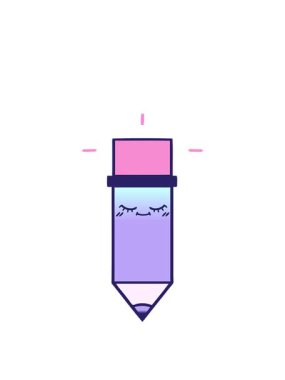 Eğlenceli bir kalemin çizgi filminin animasyonunu uzatıyorum.