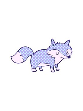 Bir tilki çizgi filminin hareketli animasyonu