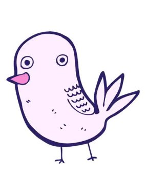 Komik kuşun titrek hareketli animasyonu