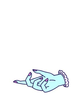 Geleneksel el tarzında bir dövmenin karalama hareketi animasyonu