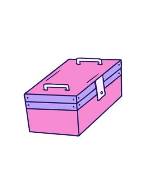 popping motion animation of hand drawn cartoon doodle of a metal tool box