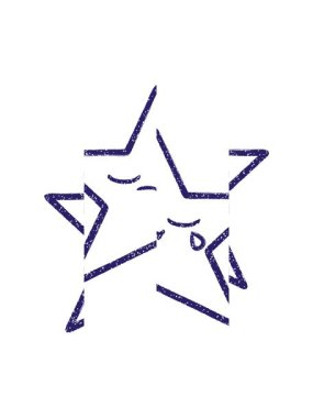 Ağlayan Yıldız Kömür Çiziminin bölünmüş hareket animasyonu