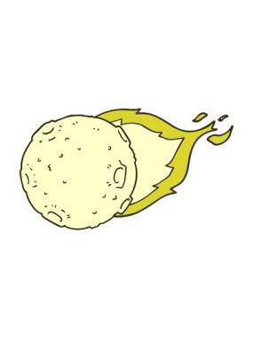 Çizgi film göktaşının renk animasyonu değişiyor