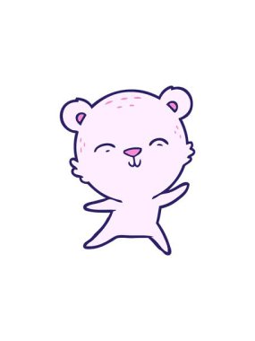 Bir ayı çizgi film karakterinin dikkat çekici animasyonu