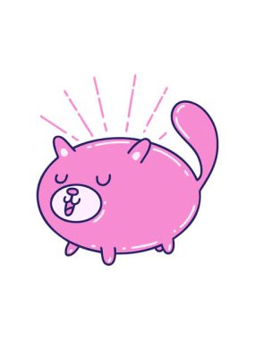 Gülümseyen kedinin hareketli dövme animasyonu