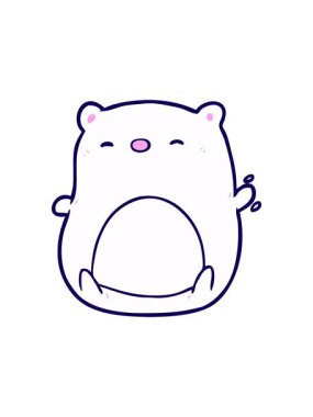 Kutup ayısının neon ışık efekti animasyonu