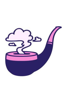 Dövmenin hareketli animasyonu geleneksel sigara piposu tarzında.