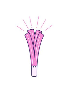 Geleneksel dövme stili pırasanın sallanan animasyonu