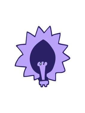 Karikatür ampulünün titreyen hareketi