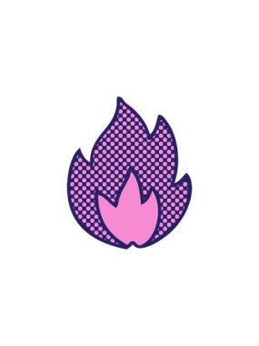 splitting effect animation of comic book cartoon of a fire